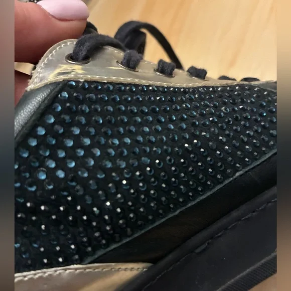 Limited edition Boticelli Blue Leather sneakers - Picture 4 of 16